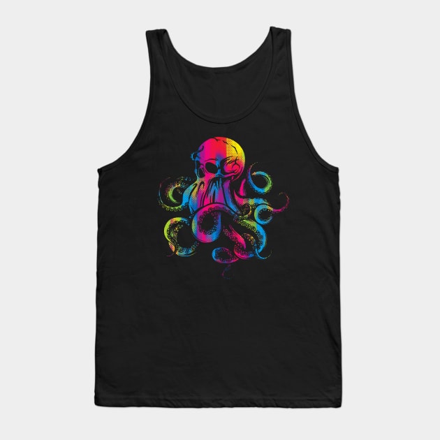 Vibrant Octopuskull Tank Top by Daletheskater